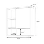 Καθρέπτης μπάνιου Demo Μegapap χρώμα λευκό 60x17,5x60εκ.