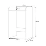 Έπιπλο πλυντηρίου Toren Megapap χρώμα λευκό 65x60x100εκ.