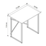 Γραφείο εργασίας Verne Megapap χρώμα pine oak 75x52x73,8εκ.