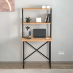 Γραφείο εργασίας Pope Megapap χρώμα pine oak 73x52x146εκ.