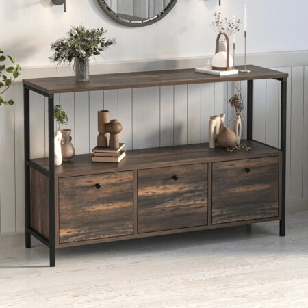 Μπουφές Mars Megapap χρώμα rustic καρυδί 122x36x80