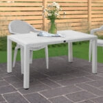 Τραπέζι πολυπροπυλενίου Kalan Megapap χρώμα λευκό 150x90x75εκ.