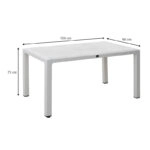 Τραπέζι πολυπροπυλενίου Kalan Megapap χρώμα λευκό 150x90x75εκ.