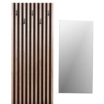 ΕΠΙΠΛΟ ΕΙΣΟΔΟΥ ΜΕ ΚΑΘΡΕΠΤΗ MYLES HM18080.02 ΜΕΛΑΜΙΝΗ ΣΟΝΑΜΑ-ΜΑΥΡΟ 100x37.1x199.5Υεκ