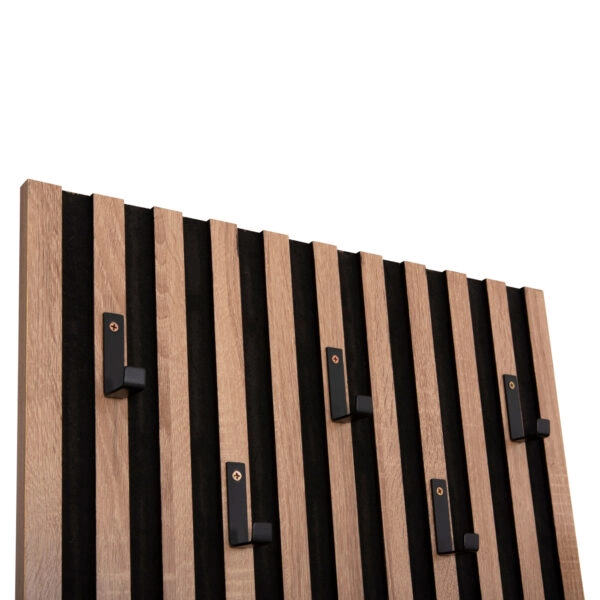 ΕΠΙΠΛΟ ΕΙΣΟΔΟΥ ΜΕ ΚΑΘΡΕΠΤΗ MYLES HM18080.02 ΜΕΛΑΜΙΝΗ ΣΟΝΑΜΑ-ΜΑΥΡΟ 100x37.1x199.5Υεκ