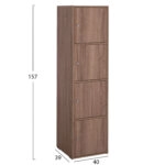 ΝΤΟΥΛΑΠΙ SORIANO HM9940.11 DARK OAK ΜΕΛΑΜΙΝΗ 40x39-41x157Υεκ.
