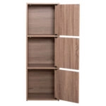 ΝΤΟΥΛΑΠΙ ΜΕ 3 ΑΠΟΘ. ΧΩΡΟΥΣ SORIANO HM9939.11 SONAMA OAK ΜΕΛΑΜΙΝΗ 40x39x119Υεκ.