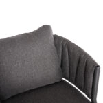 ΠΟΛΥΘΡΟΝΑ ΤΡΑΠΕΖΑΡΙΑΣ SHANKS HM6207.01 ΣΚΟΥΡΟ ΓΚΡΙ ΑΛΟΥΜ. & OLEFIN ΥΦΑΣΜΑ 63x61x75Υεκ