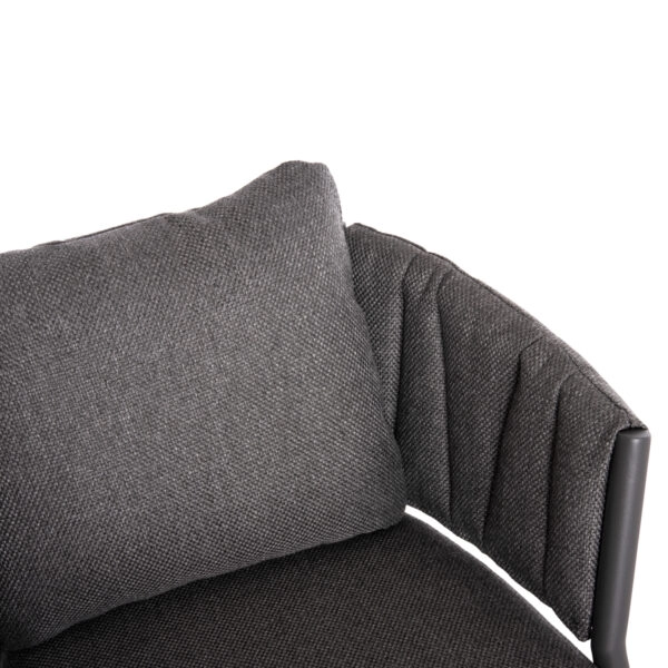 ΠΟΛΥΘΡΟΝΑ ΤΡΑΠΕΖΑΡΙΑΣ SHANKS HM6207.01 ΣΚΟΥΡΟ ΓΚΡΙ ΑΛΟΥΜ. & OLEFIN ΥΦΑΣΜΑ 63x61x75Υεκ