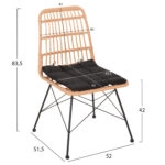 ΣΕΤ 7ΤΜΧ ALLEGRA WICKER ΜΕ ΤΡΑΠΕΖΙ 160X90X78Υ ΜΠΕΖ & ΜΑΥΡΟ ΧΡΩΜΑ HM10495