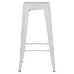 ΣΚΑΜΠΟ ΜΠΑΡ ΜΕΤΑΛΛΙΚΟ MELITA-PRO HM8642.41 ΣΕ ΛΕΥΚΟ ΜΑΤ 43x43x78Υεκ.