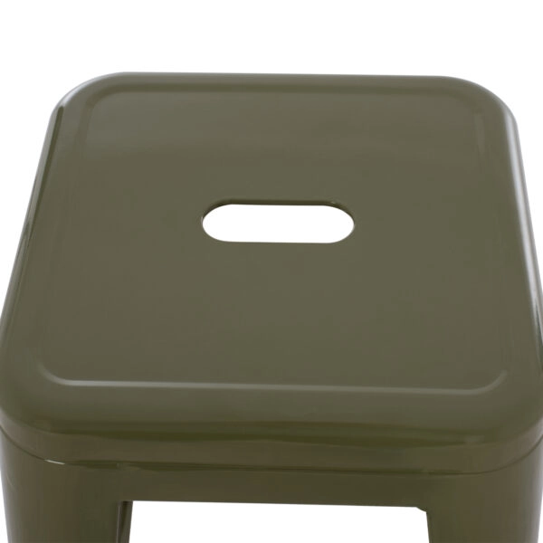 ΣΚΑΜΠΟ ΜΠΑΡ ΜΕΤΑΛΛΙΚΟ MELITA-PRO HM8642.43 ΣΕ DARK OLIVE 43x43x78Υεκ.