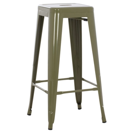ΣΚΑΜΠΟ ΜΠΑΡ ΜΕΤΑΛΛΙΚΟ MELITA-PRO HM8642.43 ΣΕ DARK OLIVE 43x43x78Υεκ.