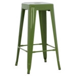 ΣΚΑΜΠΟ ΜΠΑΡ ΜΕΤΑΛΛΙΚΟ MELITA-PRO HM8642.53 ΣΕ LIGHT OLIVE GREEN 43x43x78Υεκ.