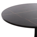 ΤΡΑΠΕΖΙ ΤΡΑΠΕΖΑΡΙΑΣ ROLLO HM9421.12 ΣΤΡΟΓΓΥΛΟ BLACK MARBLE Φ90x74Υεκ.