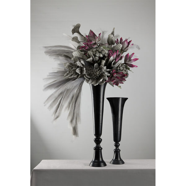 FLORES ΒΑΖΟ 20x20x71 ΑΛΟΥΜΙΝΙΟ ΜΑΥΡΟ