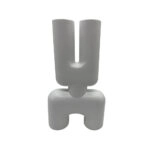 MORP ΒΑΖΟ 19x7x32cm POLYRESIN ΛΕΥΚΟ