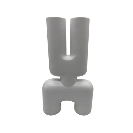 MORP ΒΑΖΟ 19x7x32cm POLYRESIN ΛΕΥΚΟ