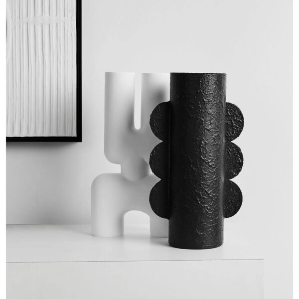 MORP ΒΑΖΟ 19x7x32cm POLYRESIN ΛΕΥΚΟ