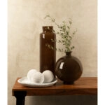 CRUSHED CARAMEL ΒΑΖΟ 28x28x24 ΑΝΑΚΥΚΛΩΜΕΝΟ ΓΥΑΛΙ CARAMEL