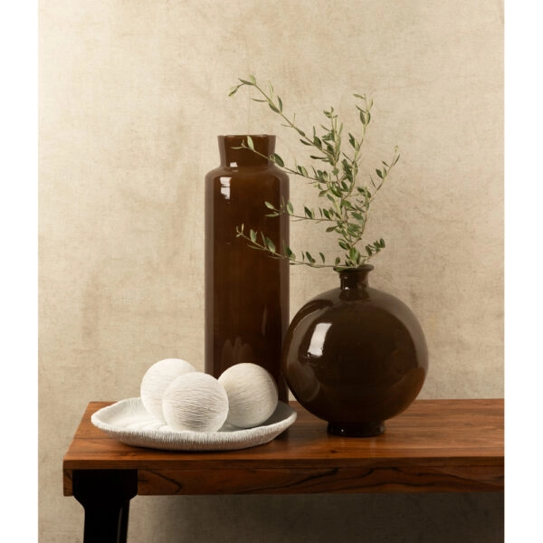 CRUSHED CARAMEL ΒΑΖΟ 28x28x24 ΑΝΑΚΥΚΛΩΜΕΝΟ ΓΥΑΛΙ CARAMEL