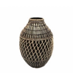 JABBAR ΒΑΖΟ 26x26x38 BAMBOO ΜΑΥΡΟ ΦΥΣΙΚΟ