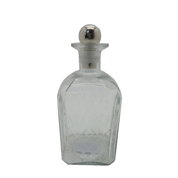 SHIRAN ΜΠΟΥΚΑΛΑ 10x10x26 ΓΥΑΛΙ ΔΙΑΦΑΝΟ SILVER ΑΛΟΥΜΙΝΙΟ