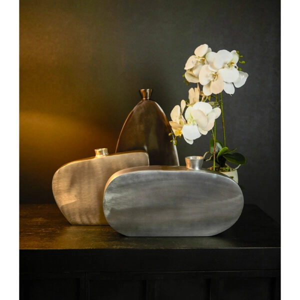 OMNIA ΒΑΖΟ 38x5x23 ΑΛΟΥΜΙΝΙΟ ΓΚΡΙ