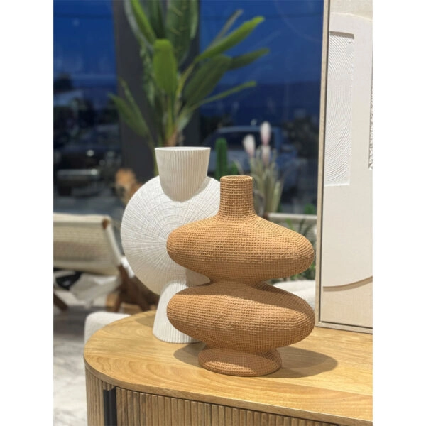 BODIL ΒΑΖΟ 32x16x44 POLYRESIN ΛΕΥΚΟ