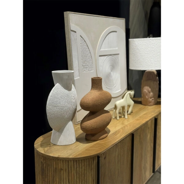 BODIL ΒΑΖΟ 32x16x44 POLYRESIN ΛΕΥΚΟ