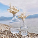 CORALLI ΜΠΟΥΚΑΛΑ ΜΕ ΚΑΠΑΚΙ 27x24x65 POLYRESIN ΔΙΑΦΑΝΟ ΜΠΕΖ ΓΥΑΛΙ