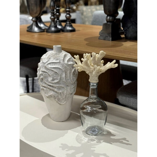 CORALLI ΜΠΟΥΚΑΛΑ ΜΕ ΚΑΠΑΚΙ 24x15x41 POLYRESIN ΔΙΑΦΑΝΟ ΜΠΕΖ ΓΥΑΛΙ