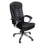 Καρέκλα Γραφείου  EYPYΔIKH Μαύρο PU 62x60x108-116cm