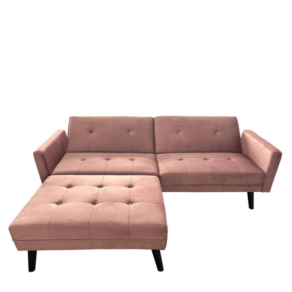 Καναπές Κρεβάτι Γωνιακός ALFVIN Σάπιο Μήλο Ύφασμα 211x158x83cm