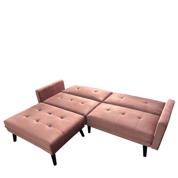 Καναπές Κρεβάτι Γωνιακός ALFVIN Σάπιο Μήλο Ύφασμα 211x158x83cm