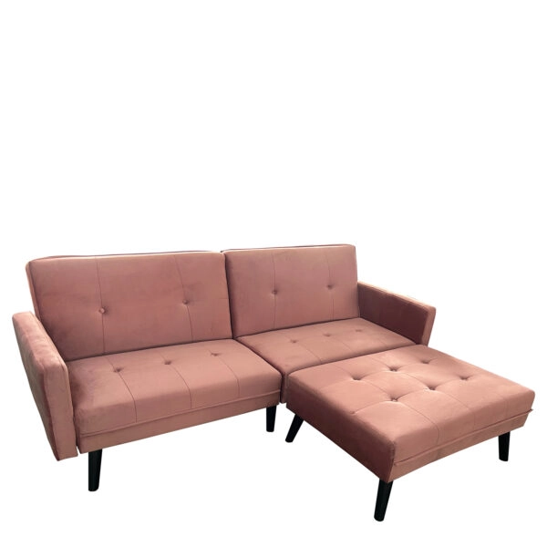 Καναπές Κρεβάτι Γωνιακός ALFVIN Σάπιο Μήλο Ύφασμα 211x158x83cm