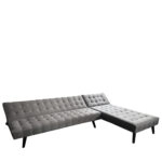Καναπές Κρεβάτι Γωνιακός MAGUS Γκρι Ύφασμα 254x77/163x74cm