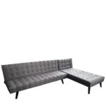 Καναπές Κρεβάτι Γωνιακός MAGUS Γκρι Ύφασμα 254x77/163x74cm