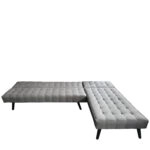 Καναπές Κρεβάτι Γωνιακός MAGUS Γκρι Ύφασμα 254x77/163x74cm