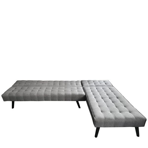 Καναπές Κρεβάτι Γωνιακός MAGUS Γκρι Ύφασμα 254x77/163x74cm