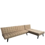 Καναπές Κρεβάτι Γωνιακός  MAGUS Καφέ Ύφασμα 254x77/163x74cm