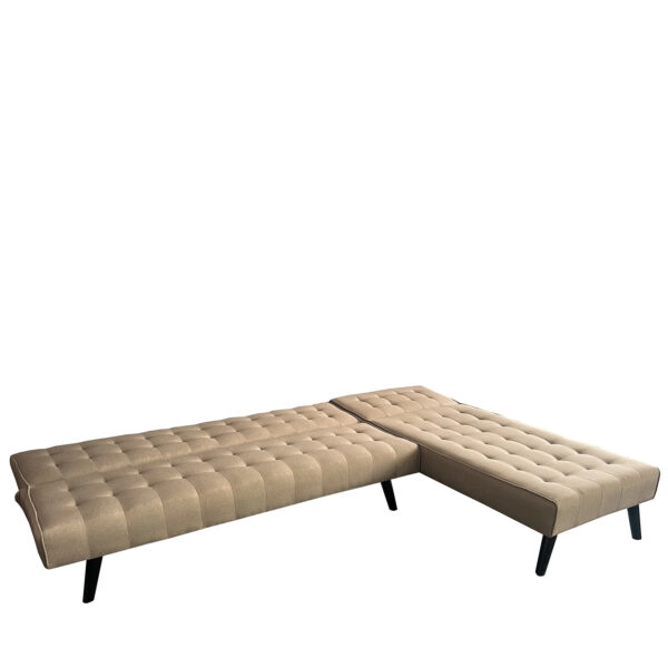 Καναπές Κρεβάτι Γωνιακός  MAGUS Καφέ Ύφασμα 254x77/163x74cm