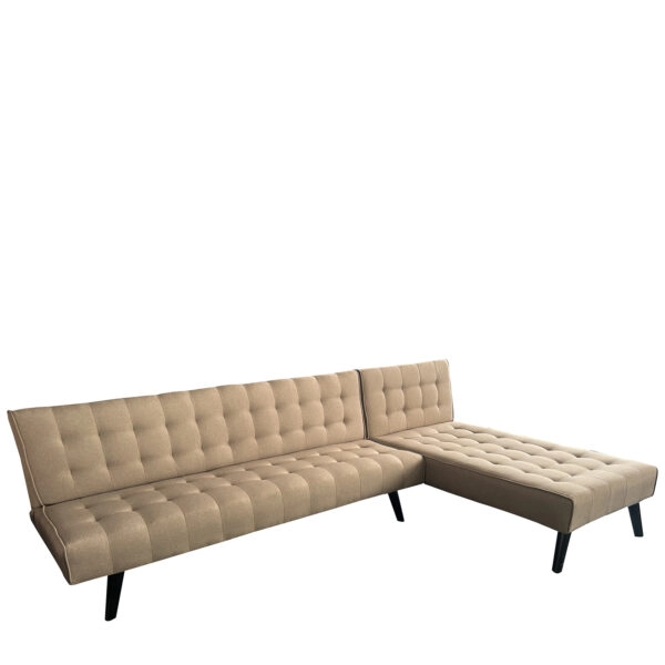Καναπές Κρεβάτι Γωνιακός  MAGUS Καφέ Ύφασμα 254x77/163x74cm