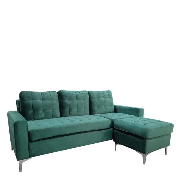 Καναπές Γωνιακός BLAZE Αναστρέψιμος Πράσινο Ύφασμα 190x128x82cm