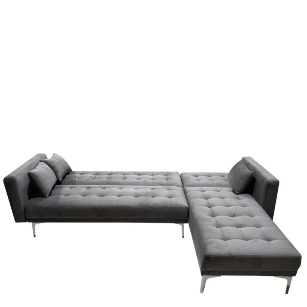 Καναπές Κρεβάτι Γωνιακός ARION Αναστρέψιμος Γκρι Ύφασμα 244x162x84cm