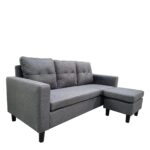 Καναπές Γωνιακός  GRETEL Αναστρέψιμος Γκρι Ύφασμα 182x160x70cm