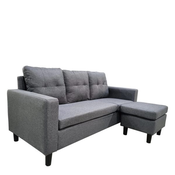 Καναπές Γωνιακός  GRETEL Αναστρέψιμος Γκρι Ύφασμα 182x160x70cm