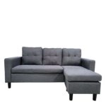 Καναπές Γωνιακός  GRETEL Αναστρέψιμος Γκρι Ύφασμα 182x160x70cm