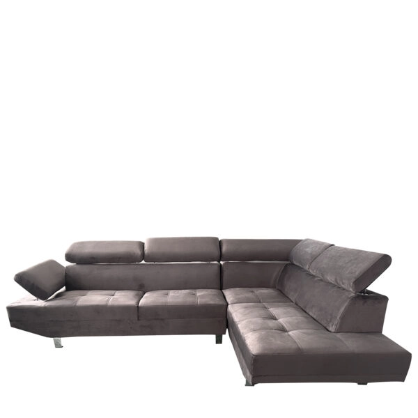 Καναπές Γωνιακός  OZMA Γκρι Ύφασμα 254x160x70cm