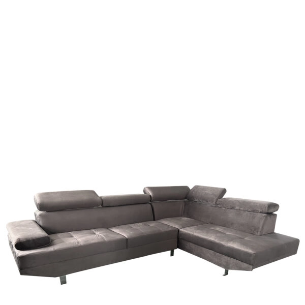 Καναπές Γωνιακός  OZMA Γκρι Ύφασμα 254x160x70cm